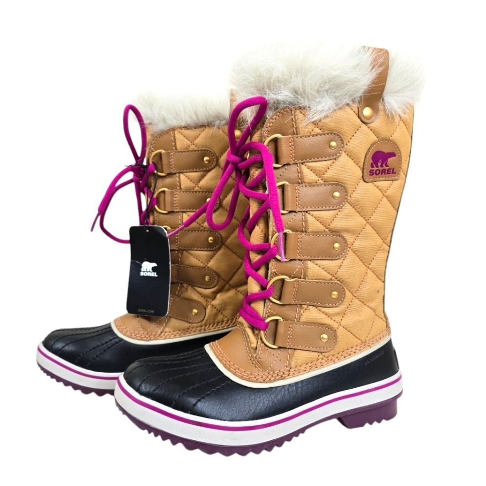 NEW Sorel Womens Tofino Cate Curry Winter Lace Up Boots US 5